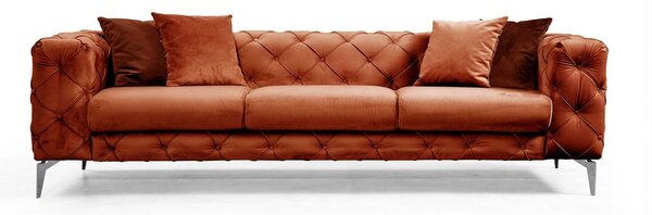 Narančasta baršunasti sofa 237 cm Como – Balcab Home