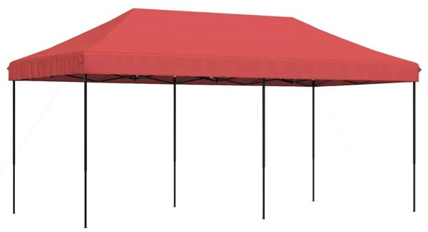 Sklopivi prigodni šator za svadbe - šator za zabave bordo 580x292x315 cm - Tamno crvena 1 Bez bočnog zida Ne