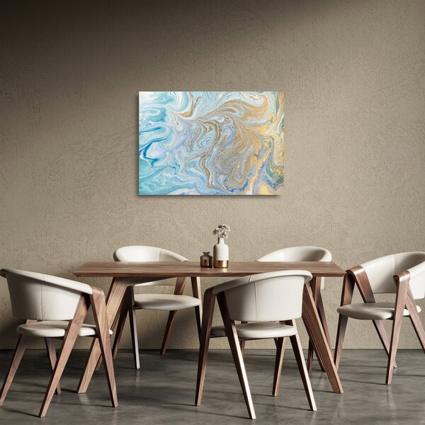 Staklena slika - Plavi mramor (70x50 cm)