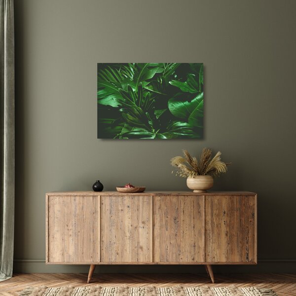 Staklena slika - Lišće palme (70x50 cm)
