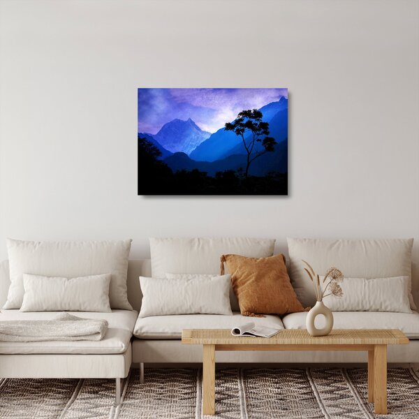 Staklena slika - Noćno nebo u Nepalu (70x50 cm)
