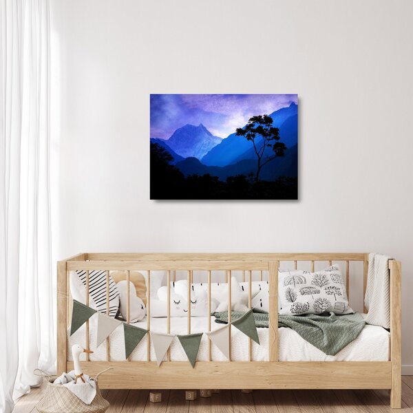 Staklena slika - Noćno nebo u Nepalu (70x50 cm)