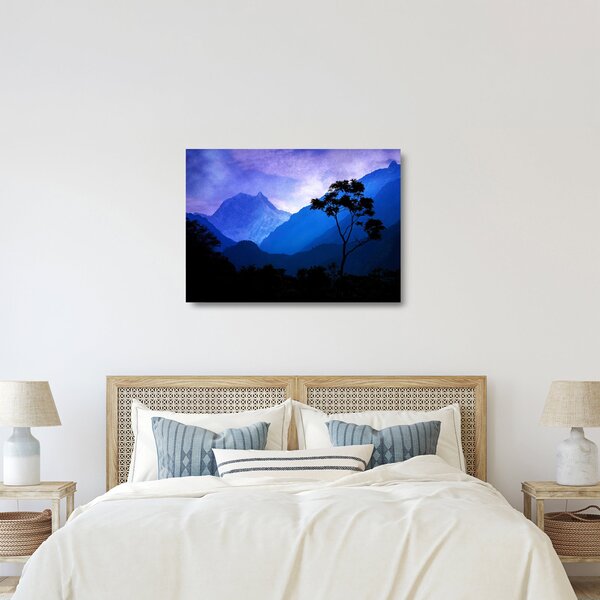 Staklena slika - Noćno nebo u Nepalu (70x50 cm)