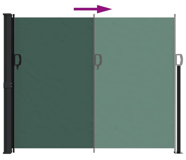 Uvlačiva bočna tenda tamnozelena 170 x 300 cm - Tamnozelena 170 x 300 cm 1 Tamnozelena