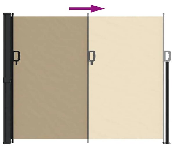 Bočna tenda na uvlačenje bež 160 x 500 cm - Bež 160 x 500 cm 1 Bež