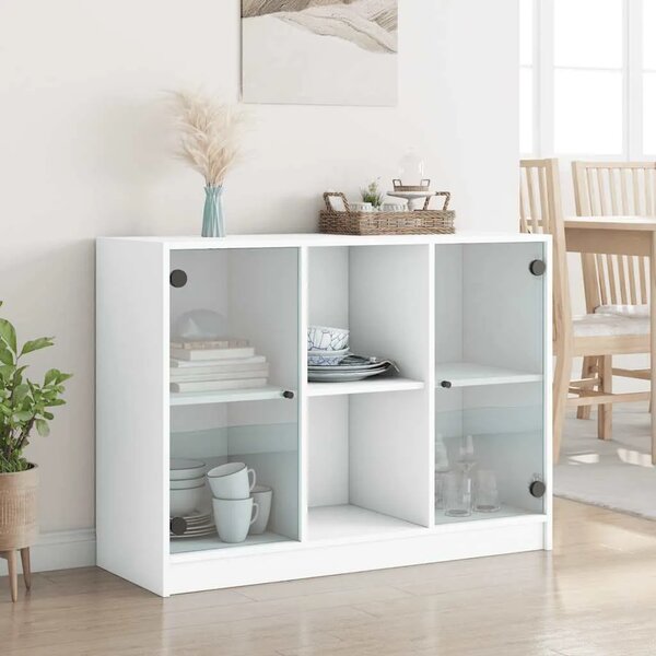Komoda bijela 102x37x75 5 cm od konstruiranog drva - Bijela 1 102 cm Bijela