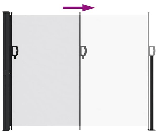 Bočna tenda na uvlačenje bijela 160 x 300 cm - Bijela 160 x 300 cm 1 Bijela