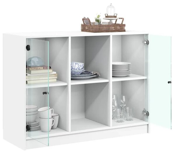 Komoda bijela 102x37x75 5 cm od konstruiranog drva - Bijela 1 102 cm Bijela