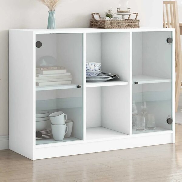 Komoda bijela 102x37x75 5 cm od konstruiranog drva - Bijela 1 102 cm Bijela