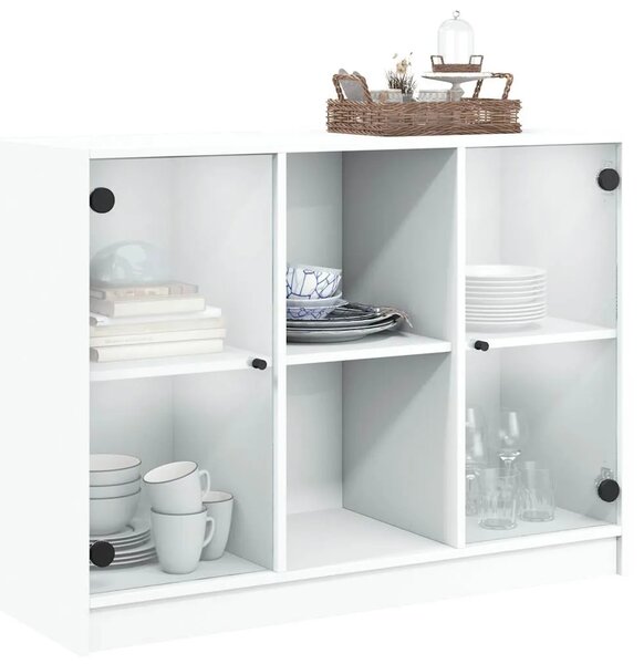 Komoda bijela 102x37x75 5 cm od konstruiranog drva - Bijela 1 102 cm Bijela