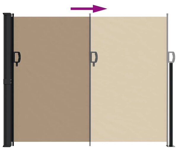 Bočna tenda na uvlačenje smeđesiva 160 x 500 cm - Sivo-smeđa 160 x 500 cm 1 Sivo-smeđa