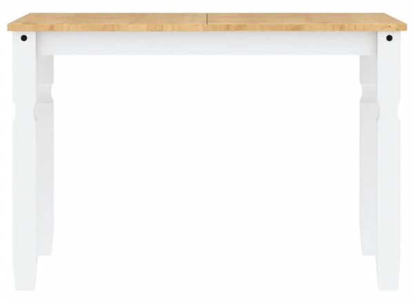 Blagovaonski stol Corona bijeli 112x60x75cm od masivne borovine - Bijela 1 117 cm Bijela
