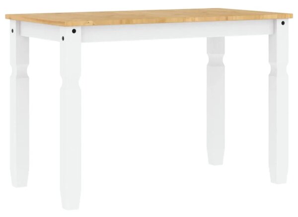 Blagovaonski stol Corona bijeli 112x60x75cm od masivne borovine - Bijela 1 117 cm Bijela