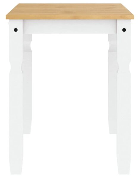 Blagovaonski stol Corona bijeli 112x60x75cm od masivne borovine - Bijela 1 117 cm Bijela