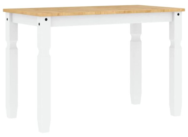Blagovaonski stol Corona bijeli 112x60x75cm od masivne borovine - Bijela 1 117 cm Bijela