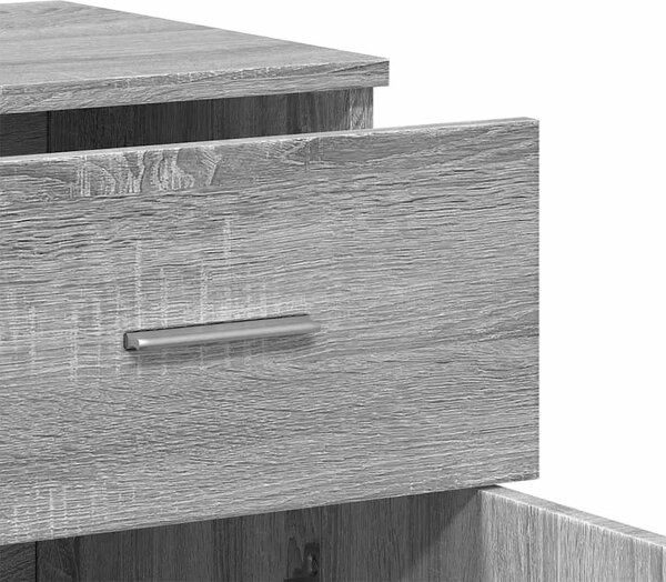 Komoda 2 kom boja hrasta sonome 79x38x80 cm konstruiranog drva - Sivi hrast sonoma 1 Sivi hrast sonoma