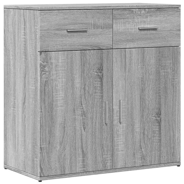 Komoda 2 kom boja hrasta sonome 79x38x80 cm konstruiranog drva - Sivi hrast sonoma 1 Sivi hrast sonoma