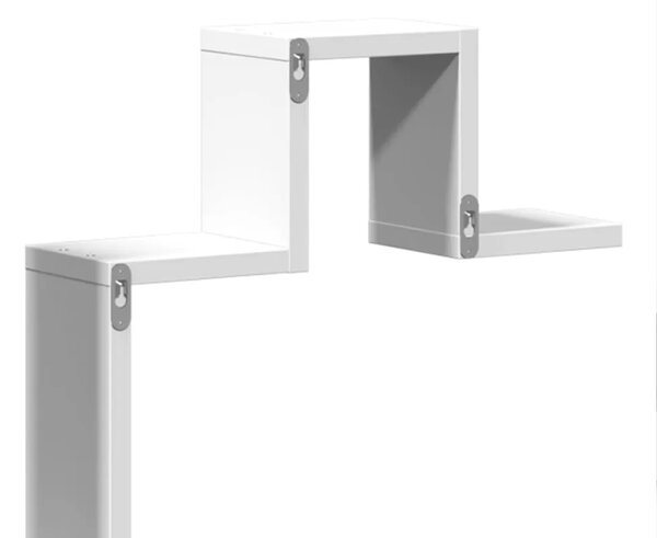 Zidna polica bijela 104 5 x 10 x 43 cm od konstruiranog drva - Bijela 1 1 Bijela