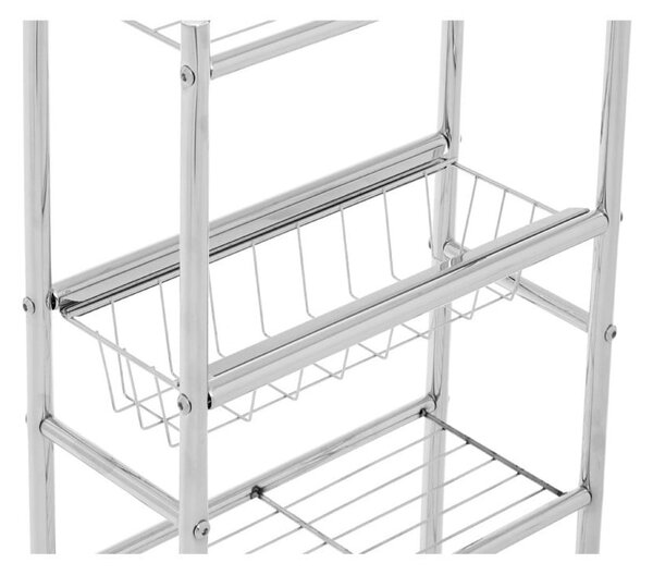 Kupaonska polica u sjajno srebrnoj boji 35x68 cm – Premier Housewares