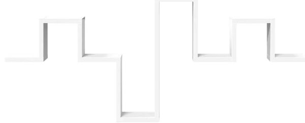 Zidna polica bijela 104 5 x 10 x 43 cm od konstruiranog drva - Bijela 1 1 Bijela