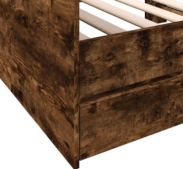 Dnevni krevet s ladicama bez madraca boja hrasta 90x200 cm - Dimljeni hrast 90 x 200 cm Dimljeni hrast 90 x 200 cm