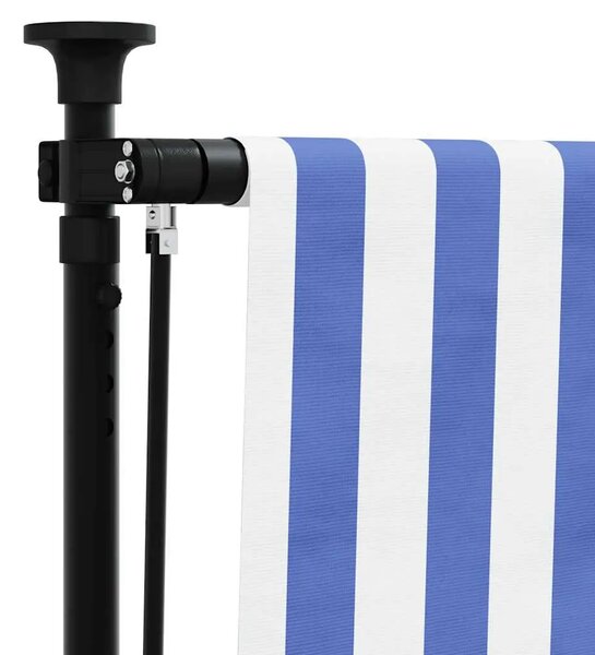 Vanjska roleta plavo-bijela 150 x 270 cm od tkanine i čelika - Plava i bijela 150 x 270 cm 1 Podesiva visina (225 – 275 cm)