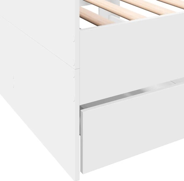 Dnevni krevet s ladicama bez madraca bijeli 90x200 cm - Bijela 90 x 200 cm Bijela 90 x 200 cm
