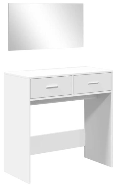 Toaletni stolić s ogledalom bijeli 80 x 39 x 80 cm - Bijela 1 Bijela