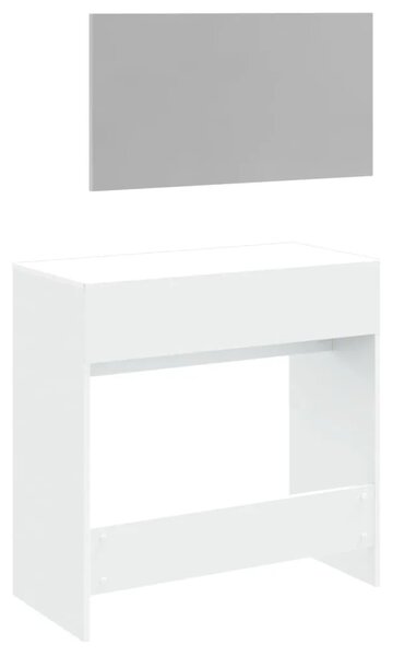 Toaletni stolić s ogledalom bijeli 80 x 39 x 80 cm - Bijela 1 Bijela