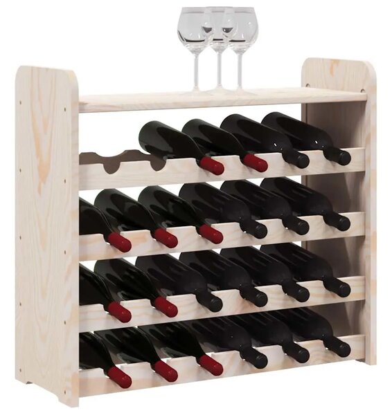 Stalak za vino s gornjom pločom 67 5x25x60 cm masivna borovina - 1 1 24 24