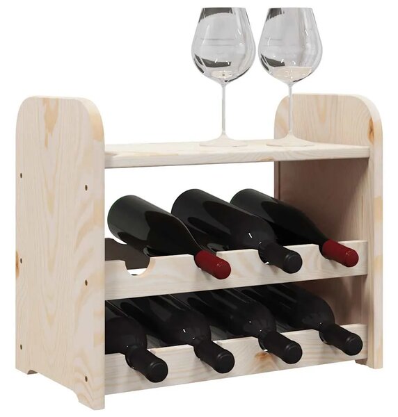 Stalak za vino s gornjom pločom 43x25x37 cm od masivne borovine - 1 1 8 8