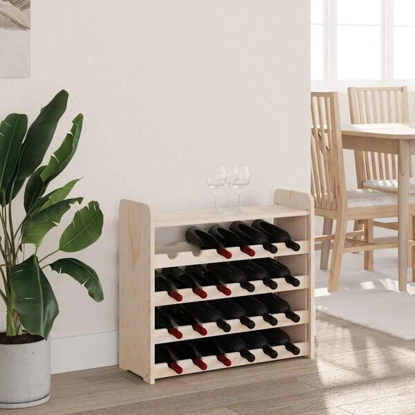 Stalak za vino s gornjom pločom 67 5x25x60 cm masivna borovina - 1 1 24 24