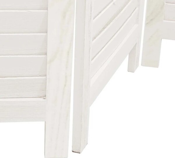 Paravan - Sobna pregrada s 3 panela bijela od masivnog drva paulovnije - 40 x 220 cm 1 3 40 x 220 cm