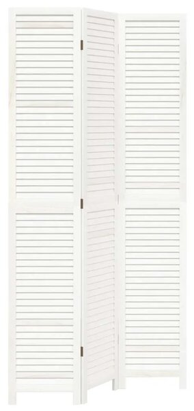 Paravan - Sobna pregrada s 3 panela bijela od masivnog drva paulovnije - 40 x 220 cm 1 3 40 x 220 cm