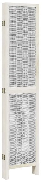 Paravan - Sobna pregrada s 5 panela bijela od masivnog drva paulovnije - 40 x 180 cm 1 5 40 x 180 cm