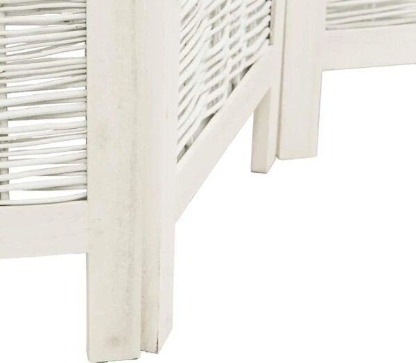 Paravan - Sobna pregrada s 5 panela bijela od masivnog drva paulovnije - 40 x 180 cm 1 5 40 x 180 cm