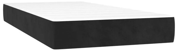 Krevet box spring s madracem crni 120 x 190 cm baršunasti - Crna 120 x 190 cm gumbi Crna