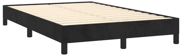 Krevet box spring s madracem crni 120 x 190 cm baršunasti - Crna 120 x 190 cm gumbi Crna