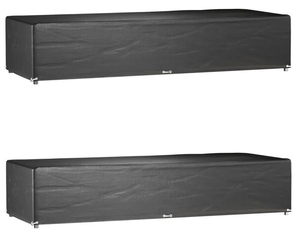 Navlake za ležaljku 2 kom s 12 ušica 205x75x40 cm polietilen - 205 x 75 x 40 cm 2 205 x 75 x 40 cm 2