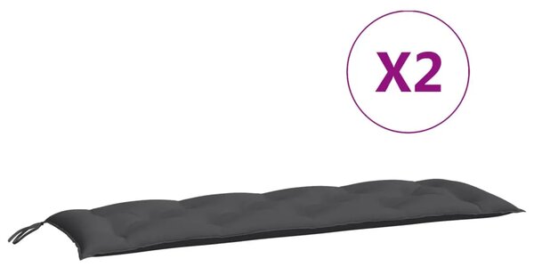 Jastuci za vrtnu klupu 2 kom antracit tkanine Oxford - Antracit 150 x 50 x 7 cm 2 Antracit