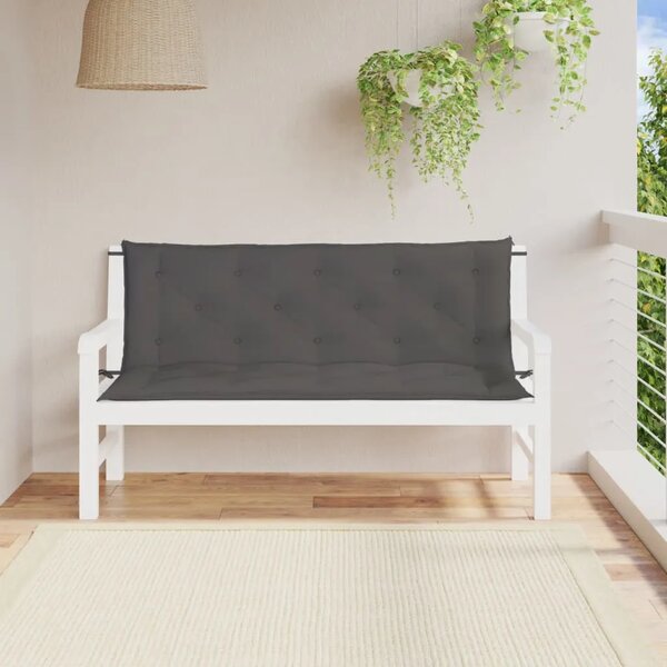 Jastuci za vrtnu klupu 2 kom antracit tkanine Oxford - Antracit 150 x 50 x 7 cm 2 Antracit