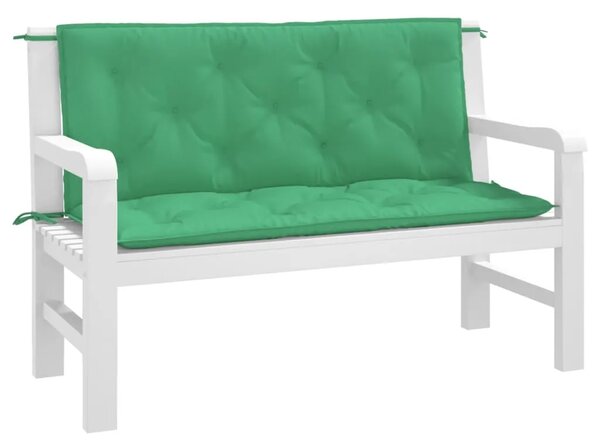 Jastuci za vrtnu klupu 2 kom zelena tkanine Oxford - Zelena 120 x 50 x 7 cm 2 Zelena