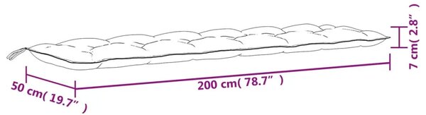 Jastuci za vrtnu klupu 2 kom Crvena vina tkanine Oxford - boja crnog vina 200 x 50 x 7 cm 2 Boja crnog vina