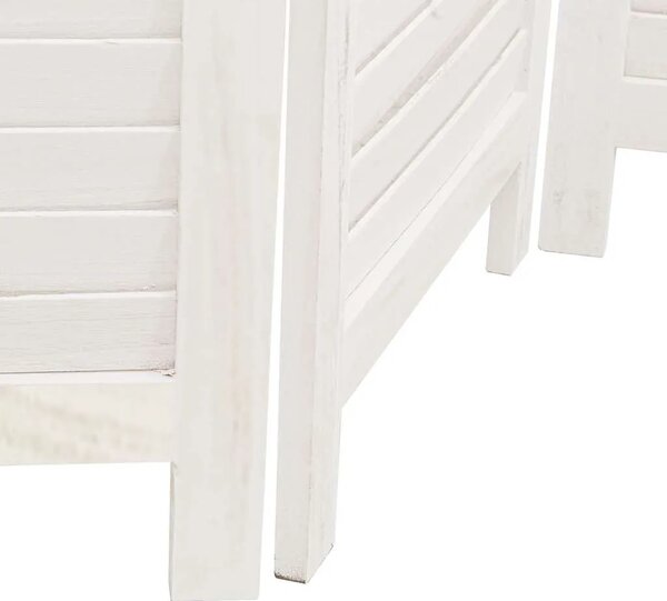 Paravan - Sobna pregrada s 4 panela bijela od masivnog drva paulovnije - 40 x 220 cm 1 4 40 x 220 cm