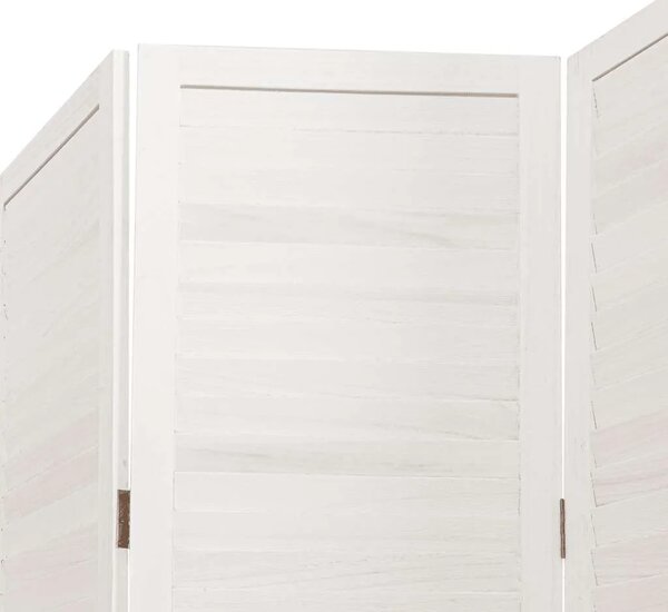 Paravan - Sobna pregrada s 4 panela bijela od masivnog drva paulovnije - 40 x 180 cm 1 4 40 x 180 cm
