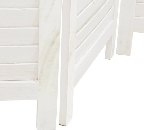 Paravan - Sobna pregrada s 4 panela bijela od masivnog drva paulovnije - 40 x 180 cm 1 4 40 x 180 cm