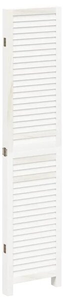 Paravan - Sobna pregrada s 4 panela bijela od masivnog drva paulovnije - 40 x 180 cm 1 4 40 x 180 cm