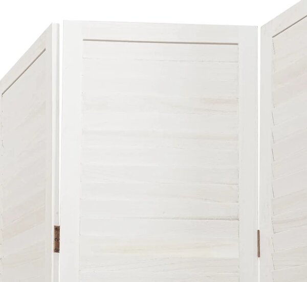 Paravan - Sobna pregrada s 4 panela bijela od masivnog drva paulovnije - 40 x 220 cm 1 4 40 x 220 cm