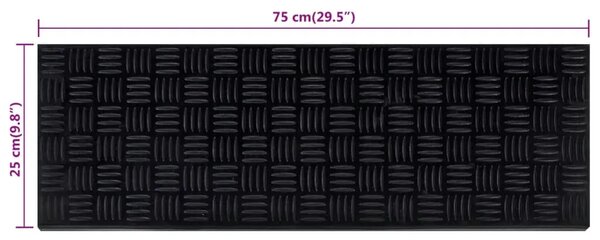 Gazišta za stepenice 10 kom 25 x 75 cm gumena