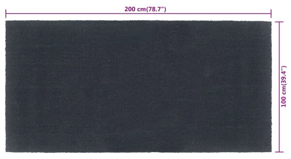 Otirači tamnosivi 100x200 cm čupavi od kokosovih vlakana - Tamno siva 100 x 200 cm 1 Tamno siva